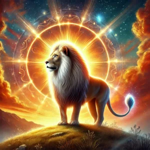 Horóscopos semanales con Animales de Poder – Animal de Poder espiritual y guía energética Ilustración de un leon majestuoso