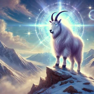 Horóscopos semanales con Animales de Poder – Animal de Poder espiritual y guía energética, ilustración de una cabra montesa